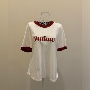 Veronica Beard White and Red Short Sleeve Tee